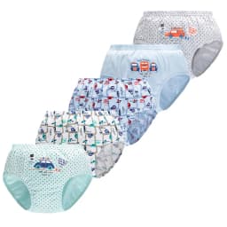 5-Pack Boys Underwear Soft Cotton Boys Briefs Cartoon Race Cars Kids Panties Breathable Knickers For Boys Exquisite Box Package