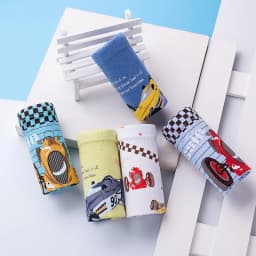5-Pack Boys Underwear Soft Cotton Boys Briefs Cartoon Race Cars Kids Panties Breathable Knickers For Boys Exquisite Box Package