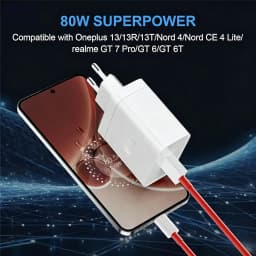 80W SuperVOOC EU Ultra Fast Charger For OnePlus 9 10 Pro 11 12 12R 13 13R 15 15R Nord 3 4 5 CE 3 4 Lite Type-C USB Charge Cable