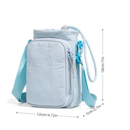 Nylon Crossbody Bag with Adjustable Strap, Phone and Bottle Pocket | Zipper Closure, Minimalist Bag Design, Everyday Carry Bag