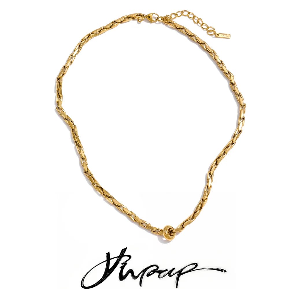 Yhpup New Arrivals Stainless Steel High Quality Metal Chain Necklace Waterproof PVD Plated Popular Casual Attractive Jewelry