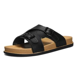Trendy White Slippers For Men Buckle Designer Slippers Outdoor Beach Shoes Casual Slides Man Comfortable Platform Men's Sandals