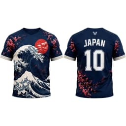 Japanese Style Print Football Jersey Summer Breathable And Quick-drying Football Training Uniform Unisex O-neck Streetwear Top