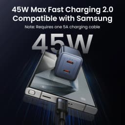 Vention USB C Charger 45W PD For iPhone 17 16 Fast Charging Samsung S25 S24 GaN Charger For Laptop iPad Air Pro Travel Charger