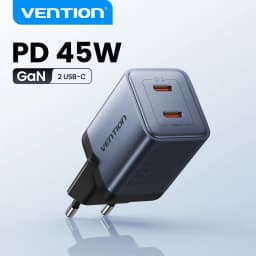 Vention USB C Charger 45W PD For iPhone 17 16 Fast Charging Samsung S25 S24 GaN Charger For Laptop iPad Air Pro Travel Charger