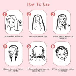 Small Heatless Curling Rod Headband, Upgraded 60" Extra Long Heatless Curls Headband Soft Hair Curlers to Sleep Hair Rollers
