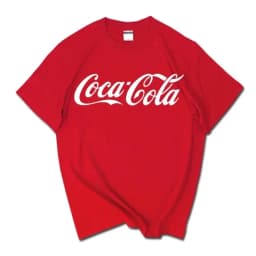 Classic Coca-Cola Logo Print T-shirt Men Women Casual Loose Cotton Short Sleeve Tee Retro Streetwear Unisex Tops t shirt