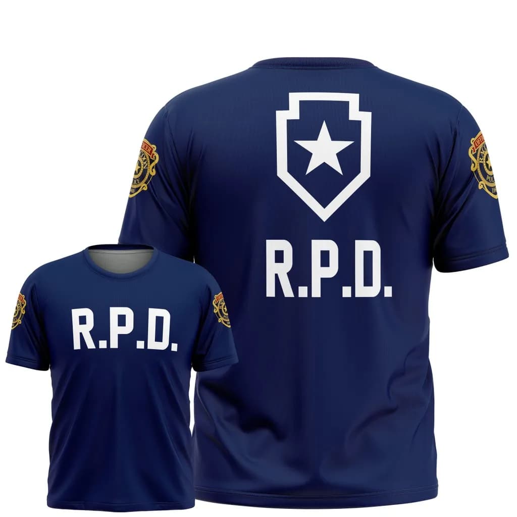 Biohazard 3D Movie Print Sport Quick-dry Breathable Men T-Shirt Outdoor Street Casual Harajuku Short Sleeve Summer Top Clothing
