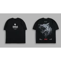 2026 Wolf Head Warrior Short-Sleeved Men's and Women's American Style Sporty Casual Loose-Weave Printed Cotton T-Shirt
