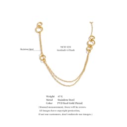 Yhpup 93+5cm Stainless Steel Chain Long Necklace That Goes Down The Chest Summer Vacation Jewelry for Women Accessories