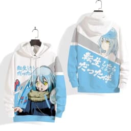 Anime That Time I Got Reincarnated As A Slime Rimuru Tempest Cosplay Hoodie Graphic Sweatshirt Unisex Harajuku Man Tracksuit