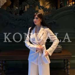 KONDALA 2026 Spring Summer Women Elegant White Suits Fashion Ladies Formal Suits Vacation Outfits Casual Office Lady Suits