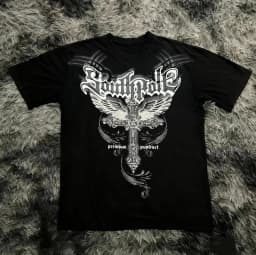 Classic Y2K Gothic Style High Street T-shirt Print Oversized T Shirt Harajuku Round Neck Cotton Tops 2026 Summer Men Women Tops