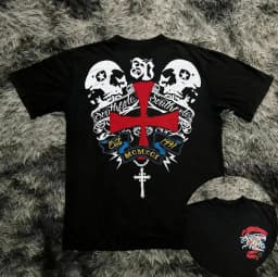 Classic Y2K Gothic Style High Street T-shirt Print Oversized T Shirt Harajuku Round Neck Cotton Tops 2026 Summer Men Women Tops
