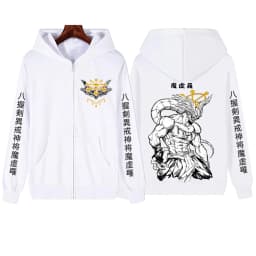 Anime Jujutsu-Kaisen Mahoraga Zipper Hoodie Man Woman Harajuku Pullover Tops Long Sleeve Streetwear Sweatshirt