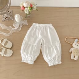 New Style Spring and Autumn Korean Lantern Pants for Baby Girls, Fashionable Flower Bud Pants