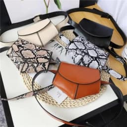 2026 Small Waist Bag Versatile Women Small Delicate Snake Skin Decorative Belt Saddle Bag Fashionable Sweater Belt Trendy