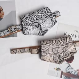 2026 Small Waist Bag Versatile Women Small Delicate Snake Skin Decorative Belt Saddle Bag Fashionable Sweater Belt Trendy