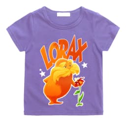 The Lorax Kids T-shirts Kawai 100%Cotton Tees Fashion Short Sleeve Spring Summer Tops Slight Strech O-neck High Quality T-shirt