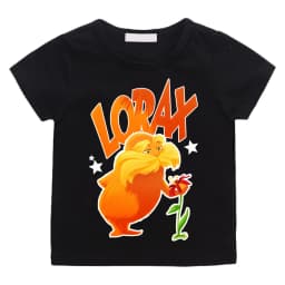 The Lorax Kids T-shirts Kawai 100%Cotton Tees Fashion Short Sleeve Spring Summer Tops Slight Strech O-neck High Quality T-shirt