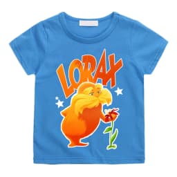 The Lorax Kids T-shirts Kawai 100%Cotton Tees Fashion Short Sleeve Spring Summer Tops Slight Strech O-neck High Quality T-shirt
