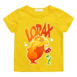 The Lorax Kids T-shirts Kawai 100%Cotton Tees Fashion Short Sleeve Spring Summer Tops Slight Strech O-neck High Quality T-shirt