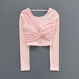 Women Front Twist Crop Long Sleeve Yoga Top Back Strap Slim Quick Dry Breathable Running Fitness Sports Tee ****