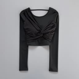 Women Front Twist Crop Long Sleeve Yoga Top Back Strap Slim Quick Dry Breathable Running Fitness Sports Tee ****