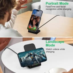 Wireless Charger Fast Support for Samsung S24 S23 S22 21 Ultra Quick Charging Stand For iPhone 17-12Pro Max Xiaomi17 15 14