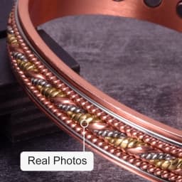 Vinterly Pure Copper Bracelets Twisted Handmade Braided 12mm Adjustable Bangles Health Energy High Magnet Jewelry Resizable Cuff