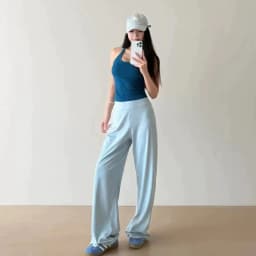 Women's High-Waisted Loose Sporty Wide-Leg Pants with Breathable and Casual Fit for Outdoor Wear