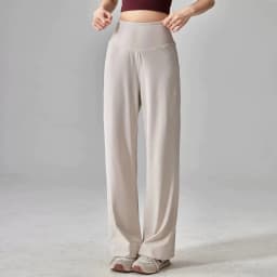 Women's High-Waisted Loose Sporty Wide-Leg Pants with Breathable and Casual Fit for Outdoor Wear