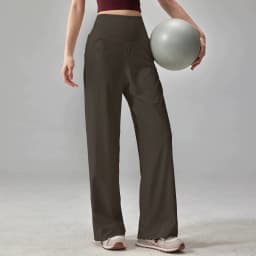 Women's High-Waisted Loose Sporty Wide-Leg Pants with Breathable and Casual Fit for Outdoor Wear
