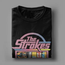 The Strokes Band 100 Cotton T Shirt For Men Summer Aesthetic T Shirts O Neck Leisure Tees Oversized Print Tops
