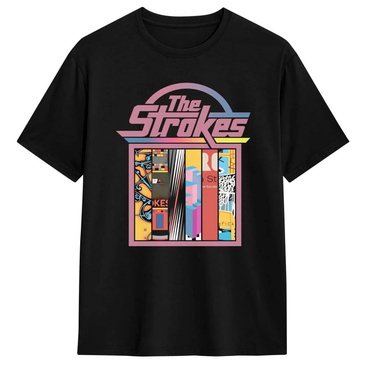 The Strokes Band 100 Cotton T Shirt For Men Summer Aesthetic T Shirts O Neck Leisure Tees Oversized Print Tops
