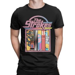 The Strokes Band 100 Cotton T Shirt For Men Summer Aesthetic T Shirts O Neck Leisure Tees Oversized Print Tops