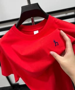 100% pure cotton short sleeve summer cartoon dog embroidered men's T-shirt luxury brand fashion casual breathable round neck top