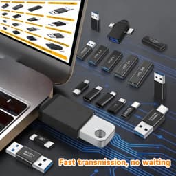 16PCS USB3.0 Connector to USB-C Male to Female Adapter, OTG USB Converter for SSD/HDD, Data Cable Extender, ExpansionAdapter