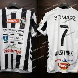 25/26 New Polish Men's/KIds Football Quick-Dry Sports T-Shirt Sandecja Nowy Sącz Football Match Jersey Fan Special Jersey Kit