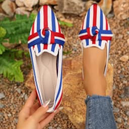 New Women Flats Knitted Slip Breathable Comfortable Shoes Fashionable Versatile Pointed Toe Walking Loafers Sneakers Women