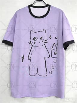 2026 Women'S Y2k Retro Korean Fashion T Shirt Cut Cat Graphic Short Sleeved Fashionable Streetwear Summer Men'S Women'S T-Shirts