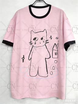 2026 Women'S Y2k Retro Korean Fashion T Shirt Cut Cat Graphic Short Sleeved Fashionable Streetwear Summer Men'S Women'S T-Shirts