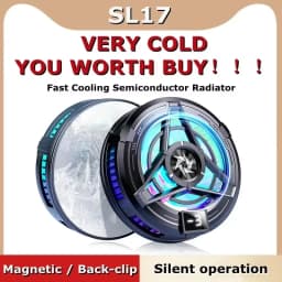 SL17 Magnetic Phones Cooler Back-Clip 2 in 1 Game Cooler Semiconductor Fast Phone Cooling Fan for IOS Android Phone