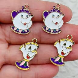 10 pcs Cartoon Enamel Charms Pendants for Jewelry Making Necklaces Earrings Braceltes DIY Crafts Gift