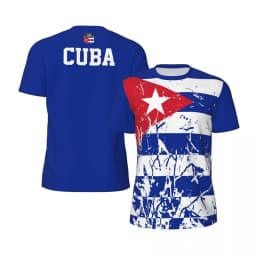 CUBA Flag 3D Print Sport Quick Dry Breathable Men T-shirt Outdoor Football Jersey Team Training Short Sleeve Summer Top Clothing