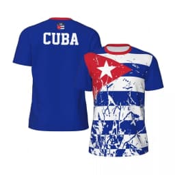 CUBA Flag 3D Print Sport Quick Dry Breathable Men T-shirt Outdoor Football Jersey Team Training Short Sleeve Summer Top Clothing