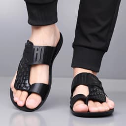 Summer Men's Fashionable Simple Leather Sandals Large Size38-48 Youth Beach Shoes Slippers Rubber Sole Comfortable Casual Footwe