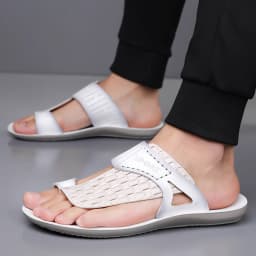 Summer Men's Fashionable Simple Leather Sandals Large Size38-48 Youth Beach Shoes Slippers Rubber Sole Comfortable Casual Footwe