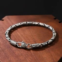 New Bracelet Men's Vajra 925 Thai Silve Retro Doing Old Trend Personality Neutral High Jewelry