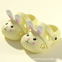 2026 Summer Cute Rabbit Children Slippers Cartoon Outdoor Clogs For Girls Toddler Waterproof Anti Slip EVA Kids Beach Shoes